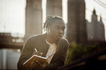 Man soaking up sunlight for Vitamin D synthesis